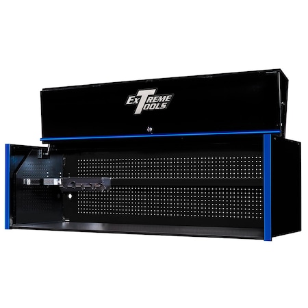 Extreme Tools 72"W x 30"D Extreme Power Workstation Hutch Black w Blue Handle RX723001HCBKBL